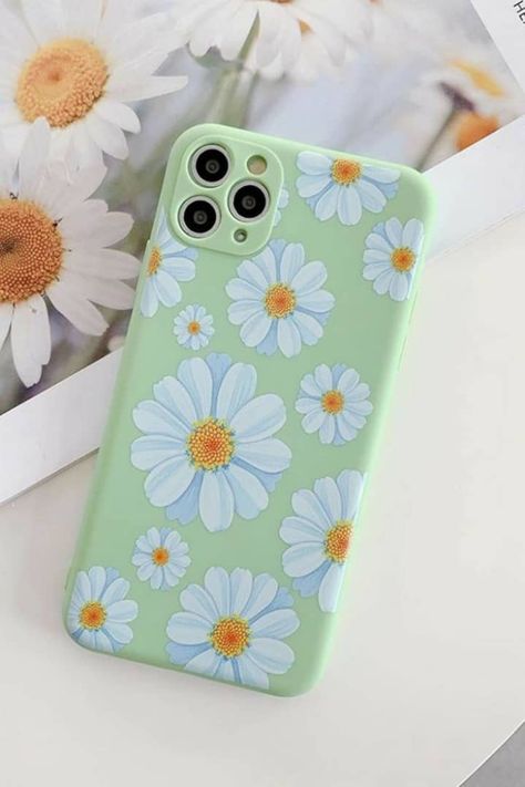 Iphone Case Diy, Mint Phone Case, Colorful Daisies, Cute Spiral Notebooks, Kawaii Iphone Case, Phone Case Diy Paint, Diy Phone Case Design, Creative Iphone Case, Flower Iphone Cases