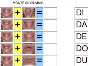 INCLUSÃO: CARTILHA ADAPTADA – LETRA D | atividadeparaeducacaoespecial.com | Mobile Version Speech Therapy Activities Elementary, Occupational Therapy Kids, Oral Motor, Speech Activities, Teaching Phonics, Reading Fluency, Speech Therapy Activities, Teaching Writing, Reading Activities