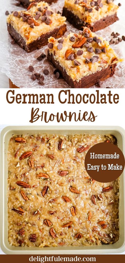 German Chocolate Brownies Recipe, German Chocolate Cake Brownies, German Chocolate Brownies Easy, German Chocolate Cake Recipe 9x13, German Chocolate Cake Bites, Easy German Chocolate Brownies, German Chocolate Cake Mix Brownies, Small German Chocolate Cake, German Chocolate Cake Mix Caramel Brownies