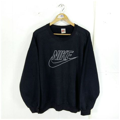 4d6e4749289c4ec58c0063a90deb3964desc43346857ri Black Pullover Outfit, Jordan Pullover, Sweatshirts Nike, Nike Jumper, 90s Sportswear, Outfit Nike, Vintage Nike Sweatshirt, Pullovers Outfit, Nike Outfit