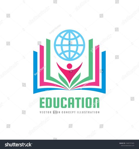 Education - vector logo template concept illustration in flat style design. Learning book sign. High school symbol. University insignia. Library icon #Ad , #Sponsored, #flat#illustration#design#style Flat Illustration Design, Education Vector, Design Learning, Library Icon, Education Logo Design, Initials Logo Design, Education Logo, Concept Illustration, Logo Project