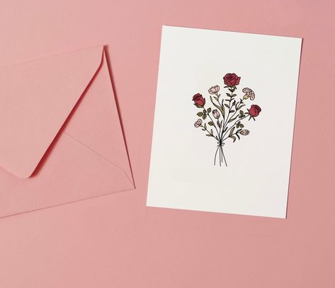 Printable Valentines Cards, Rose Bouquet Greeting Card, Digital Download, Boho Card, Minimal, Bouquet Card, Vday Cards, Downloadable Card. - Etsy Minimal Bouquet, Bouquet Greeting Card, Vday Cards, Bouquet Card, Flower Bundle, Hand Drawn Cards, Printable Valentines Cards, Printable Valentines, Card Anniversary