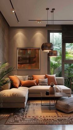 Warm Cozy Living Room, Cozy Living Room Warm, Boho Fall Decor, Cozy Boho Living Room, Rooms Modern, Cozy Houses, Modern Fall Decor, Cozy Living Room Design, Home Hall Design