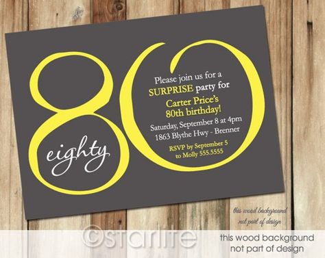 Get Free Printable 80th Birthday Invitations Milestone Birthday Invitations, 90th Birthday Invitations, 80th Birthday Invitations, 90's Birthday Party, 80th Birthday Party, Milestone Birthday, Modern Invitation, 90th Birthday, Party Invite Template