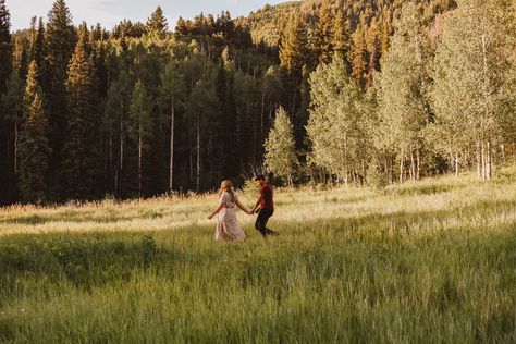 Running through a meadow in the gorgeous mountains of Utah \\ august roots creative @augustroots House In Meadow, Running Through A Meadow, Midsummer Illustration, Running In A Field Aesthetic, Running Through Field Aesthetic, Dancing In A Field, Running In A Field, Running Through A Field, Field Aesthetic