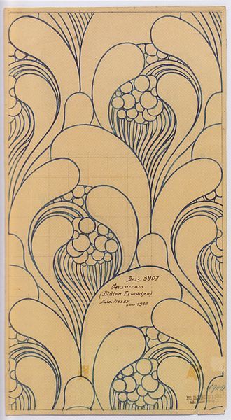 Kolo Moser- Vienna Secession (part of the overall art nouveau movement) artist and fabric designer Motifs Art Nouveau, Illustration Art Nouveau, Koloman Moser, Motif Art Deco, Art Nouveau Pattern, Art Nouveau Design, Ink On Paper, Drawing Tutorials, Art Tutorial