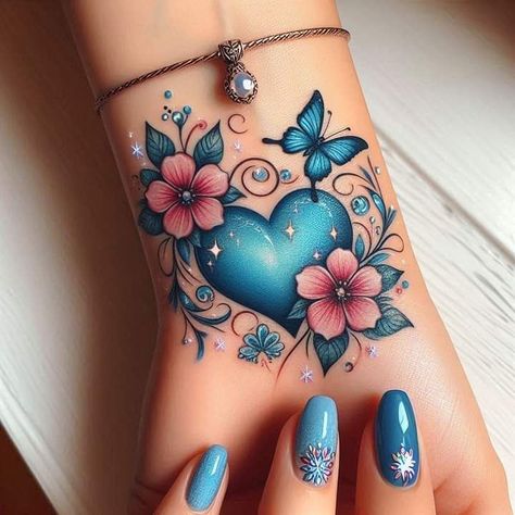 Pretty Tattoos For Women Classy, Rose Tattoos For Women, Cool Wrist Tattoos, Hand And Finger Tattoos, Pretty Hand Tattoos, Butterfly Tattoos For Women, Tattoos For Women Flowers, Tasteful Tattoos, Pretty Tattoos For Women