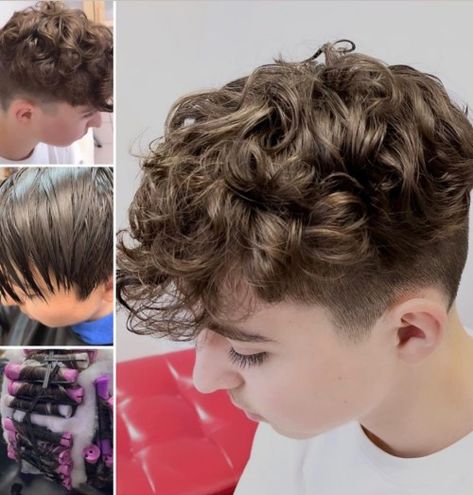 Boy Permed Hair, Boys Perm Hairstyles, Loose Perm Short Hair, Wave Perm Short Hair, Body Perm, Beach Wave Perm, Loose Perm, Body Wave Perm, Wavy Perm