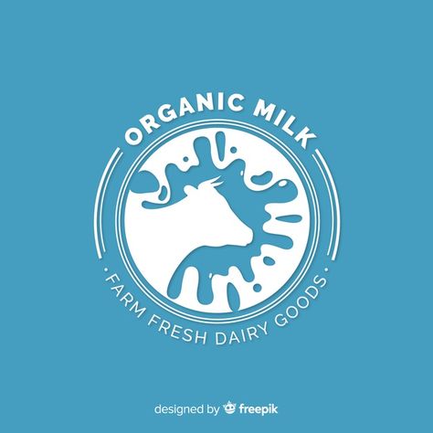 Stain silhouette milk logo | Free Vector #Freepik #freevector Milk Logo Design, Milk Logo, Cow Logo, Goat Logo, Education Logo Design, Milk Packaging, Fruit Logo, Milk Splash, Farm Logo