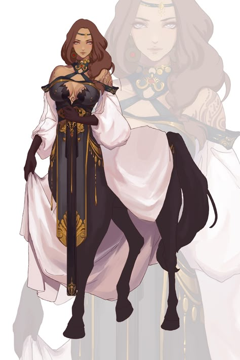 Centaur Sorcerer, D&d Centaur, Dnd Satyr Female Sorcerer, Centaur Woman Art, Satyr Art Female, Satyr Dnd 5e Female, Summer Eladrin Dnd, Dnd Centaur Female, Female Centaur Oc