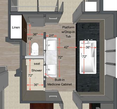 Master Bath Layout, Contemporary Floor Plans, Simple Bathroom Designs, Bathroom Planner, Bathroom Plans, Bathroom Floor Plans, Cheap Bathrooms, Bad Inspiration, Bathroom Layout