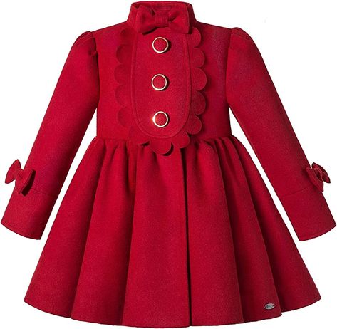 Toddler Girl Dresses Winter, Winter Christmas Party, Girls Dress Coats, Navy Blue Fashion, Dresses Coats, Girls Winter Dresses, Girls Clothes Patterns, Kids Winter Fashion