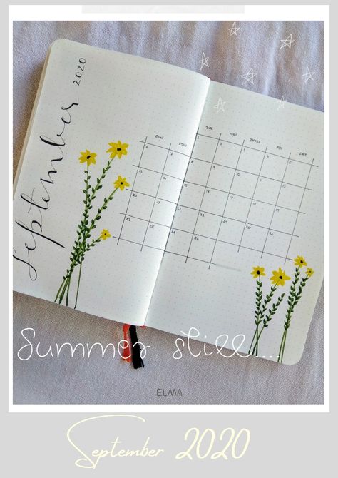 Dotted Journal Calendar, Dot Journal Ideas Calendar, September Bulletin Journal Ideas, September Planner Ideas, September Bullet Journal Calendar, Built Journal, September Planner, Bullet Journal Goals Page, Bullet Journal Calendar