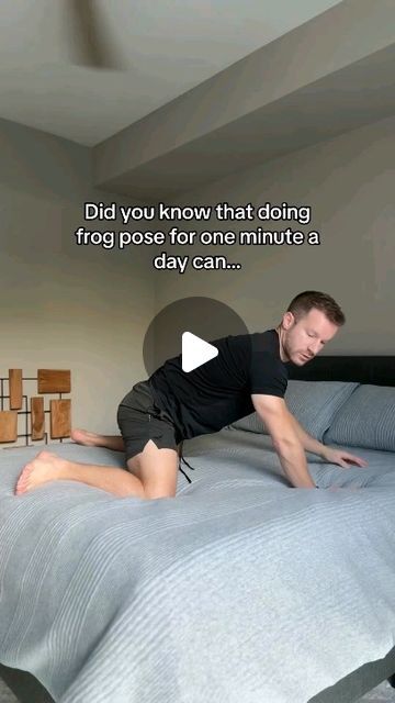 Back Pain | Neck Pain | Rehab on Instagram: "In case you didn’t know, frog pose has a lot of benefits. How many of these did you know? 

In much seriousness, for anyone who has trouble with frog pose because it irritates your knees - try it on a soft surface like a bed. It feels pretty great. 

Frog pose every day ok?

By @samgach" Frog Pose Yoga Benefits, Frog Pose Yoga, Frog Pose, Bed Yoga, Yoga Benefits, Back Exercises, Neck Pain, Try It, Back Pain