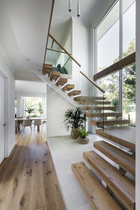 Luxury Staircase, Staircase Design Modern, Wooden Staircase, Stair Ideas, Stairs Design Interior, House Staircase, Stair Design, Stairs Design Modern, Stairway Design