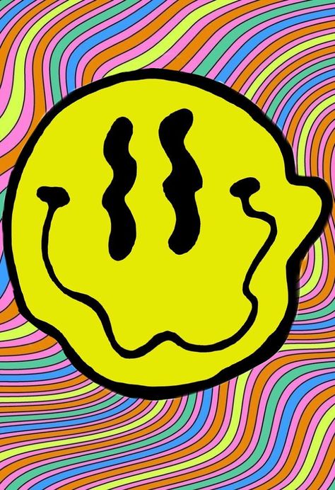 Epic Face, Fun Wallpaper, Acid House, Trippy Wallpaper, Rug Designs, Bad Vibes, Happy Face, Air Dry Clay, Smiley Face