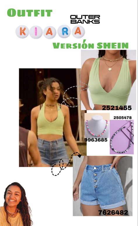 Obx Outfits For School, Outerbanks Kiara Outfit, Kiara Outfit Inspiration, Kiara Outerbanks Outfit, Kiara Carrera Inspired Outfits, Out Banks Outfits, Beachy Core Outfits, Kiara Carrera Outfits Aesthetic, Outer Banks Clothing Style