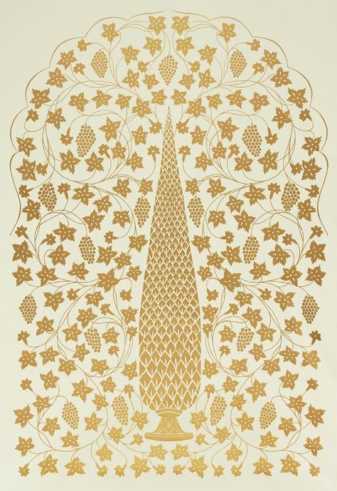 Royal Design Studio Stencil, Martyn Lawrence Bullard, Mughal Art Paintings, Tie Dye Crafts, Persian Miniature, Pichwai Paintings, Indian Patterns, Indian Art Paintings, Leaf Wallpaper