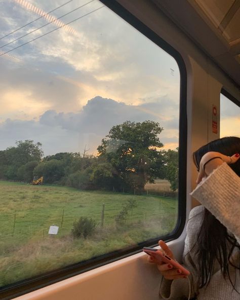 Riding Train Aesthetic, Train Journey Aesthetic, Train Ride Aesthetic, Collage Scrapbook Layouts, Aesthetic Train, Cozy Life, Nostalgia Aesthetic, Twenty Twenty, Collage Scrapbook