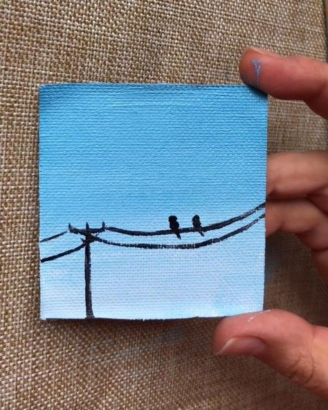 Tiny Canvas Painting Ideas Easy, Draw Canvas, Mini Drawing, Mini Tela, Emma Smith, Drawing Shoes, Scratch Book, Tiny Canvas, Mini Toile