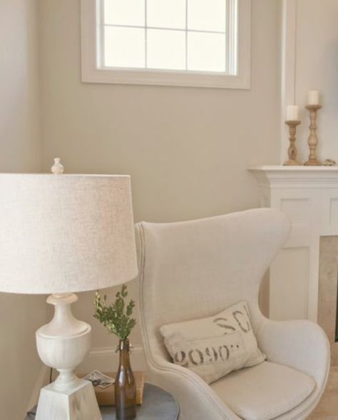 Belgian linen Copenhagen chair from RH. Hello Lovely Studio. #copenhagen #eggchair #rh #belgianlinen Benjamin Moore White Sand, White Living Room Chairs, French Farmhouse Living Room, Light Grey Paint Colors, Benjamin Moore White, Best White Paint, White Paint Colors, Hello Lovely, Room Paint Colors