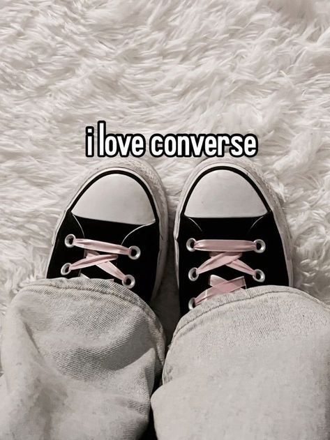 Converse With Pink Laces, Ribbon Converse, Converse With Ribbon Laces, Converse Shoes Aesthetic, Ribbon Shoe Laces, Comfy Aesthetic, Ribbon Shoes, Shoes Aesthetic, Bff Quotes Funny