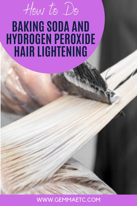 Are you looking for an easy, natural way to lighten your hair without spending a fortune at the salon? Using baking soda and hydrogen peroxide is one of the most effective methods for naturally lightening your hair, and you might be wondering, how to do baking soda and hydrogen peroxide hair lightening? I’m going to share how to use these two ingredients to lighten your hair color, and some tips to minimize hair damage in the process. How To Naturally Bleach Hair, Peroxide And Baking Soda Hair Lightener, Hydrogen Peroxide And Baking Soda Hair, How To Bleach Hair With Peroxide, How To Get Rid Of Yellow Hair, How To Brighten Grey Hair Baking Soda, Diy Hair Lightening Spray For Dark Hair, Bleach Hair With Hydrogen Peroxide, Baking Soda And Hydrogen Peroxide Hair