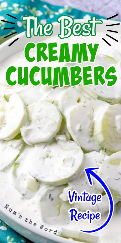 Cucumber Sour Cream Salad Vinegar, Garden Cucumber Salad, Cumber Salad Creamy, Everything Cucumber Salad, Cuke Onion Salad, Cucumber Salad With Evaporated Milk, Ina Garten Cucumber Salad, Italian Cucumber Salad Recipes, Cold Easy Side Dishes