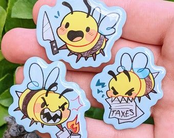 Cute Bee Art, Kawaii Bee, Bee Things, Ita Bags, Bee Pin, Jackets Denim, Acrylic Pins, Cute Animal Drawings Kawaii, Arte Inspo