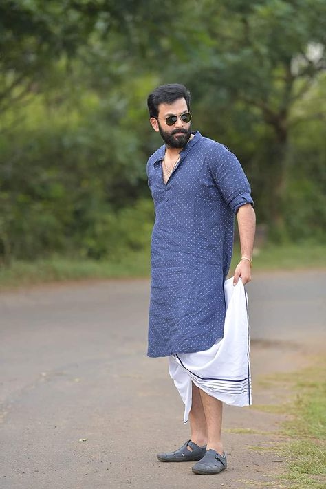 Ayyappanum Koshiyum (2020) Kurta And Mundu Kerala Men, Mundu Kerala Men, Kerala Mundu And Kurta Men, Ayyappanum Koshiyum, Sisters Photography Poses, Prithviraj Sukumaran, Sisters Photography, Malayalam Movies, Indian Bedroom