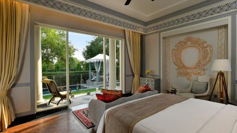 The Raffles Udaipur boasts a regal spa, a library of 5,000 books, a caviar menu and an East-meets-West aesthetic. CNT brings you an exclusive peek Raffles Hotel, Seychelles Islands, Chaweng, Room Reservation, Luxury Collection Hotels, Luxurious Hotel, Island Getaway, Types Of Beds, Private Island