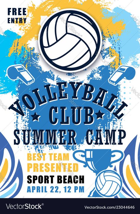 Poster Design Ideas, Volleyball Tournament, Poster Competition, Sports Party Decorations, Volleyball Tournaments, Trophy Cup, Kid Friendly Lunches, Game Poster, Diet Food List