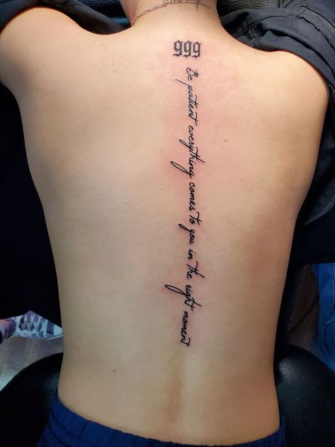 Spine Tattoo Quotes, Go Tattoo, Script Tattoo, Free Tattoo Designs, Spine Tattoos For Women, Tattoos For Black Skin, Tattoo Script, Cute Tattoos For Women, Spine Tattoo