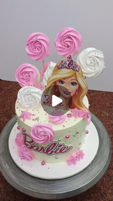 How To Make A Barbie Cake, Simple Barbie Cake Design, Cake Videos For Kids, Simple Barbie Cake, Barbie Birthday Cakes For Kids, Cake Designs Videos, Barbie Doll Cake Ideas, Birthday Cake Designs For Kids, Barbie Party Cake