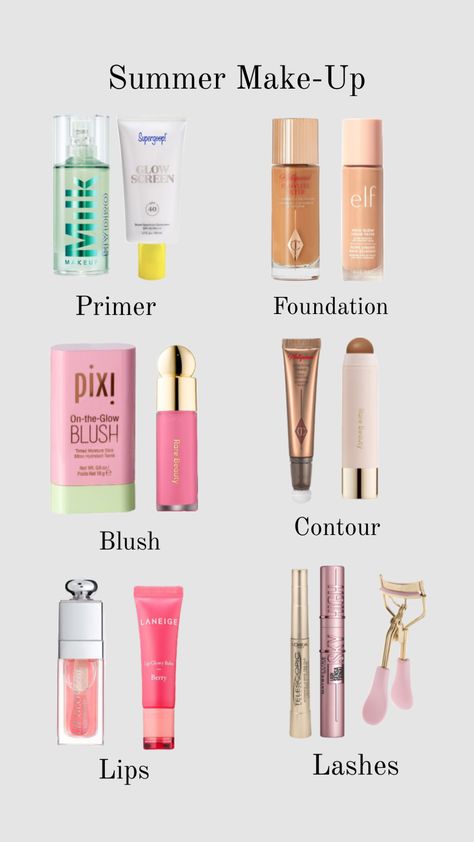 #preppy #summer #vibes Shuffles Preppy, Preppy Makeup, Makeup Order, Makeup Bag Essentials, Simple Makeup Tips, Sephora Skin Care, Take Care Of Your Skin, Makeup Help, Skin Glowing