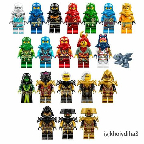 Lego Ninjago Figures, Ninjago Minifigures, Lego Ninjago Minifigures, Lego Ninjago Nya, Ninjago Dragon, Lego Ninjago Lloyd, Lego Custom Minifigures, Dragon Rise, Lego Minifigs