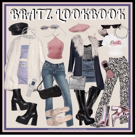 Moodboard Series: Bratz Lookbook - Contest Outfit | ShopLook Bratz Style Aesthetic, Bratz Lookbook, Bratz Doll Inspo Outfits, Outfits Tipo Bratz, Bratz Moodboard, Bratz Cloe Outfit, Bratz Look Outfit, Sasha Bratz Aesthetic Outfits, Cloe Bratz Outfits