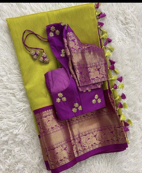 Pattu Sarees Colour Combinations, Best Saree Colour Combination, Pattu Sarees Color Combinations, Saree Colour Combination, Saree Combinations Color Combos, Saree Combination, Saree Color Combinations, Simple Saree Designs, Pattu Saree Blouse Designs