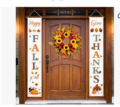 Happy Fall Y'all & Give Thanks Porch Banners for 32% OFF!! Comment below if you scored & share with a friend!! 👉#ad As an Amazon Associate, I earn from qualifying purchases. Product prices and availability are accurate as of the date/time posted and are subject to change. Limited time only #amazon #amazondeals #amazonprime #amazonsellers #dealoftheday #couponing Friendsgiving Party Decorations, Thanksgiving Porch, Harvest Porches, Balloon Arch Wedding, Friendsgiving Decorations, Fall Harvest Decorations, Porch Pumpkins, Friendsgiving Party, Rustic Fall Decor