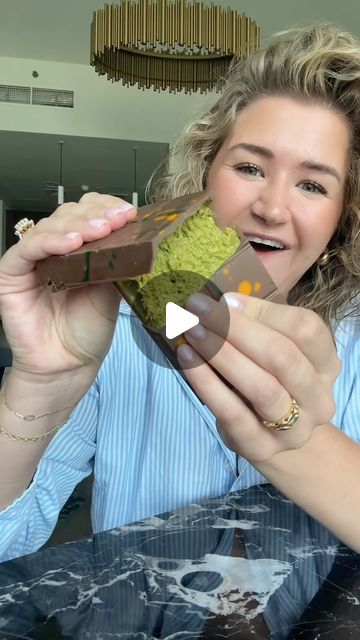 Kacie Rose on Instagram: "Trying the famous Dubai chocolate bars and they did NOT disappoint 🙌🏼 now for the rest of the flavors…
.
.
#dubaichocolate #pistacchio #knafeh #viralfood" Dubai Famous Chocolate, Dubai Chocolate Bar Recipe, Dubai Chocolate Bar, Dubai Chocolate, Chocolate Bar Recipe, Famous Chocolate, Chocolate Bars, Bars Recipes, Chocolate Bar