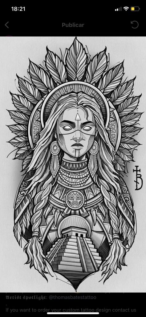 Mayan Woman Tattoo, Xochiquetzal Tattoo, Aztec Princess Tattoo Goddesses, Aztec Symbols And Meanings, Aztec Goddess Tattoo, Aztec Art Tattoo, Aztec Princess Tattoo, Aztec Warrior Tattoo, Warrior Tattoo Sleeve