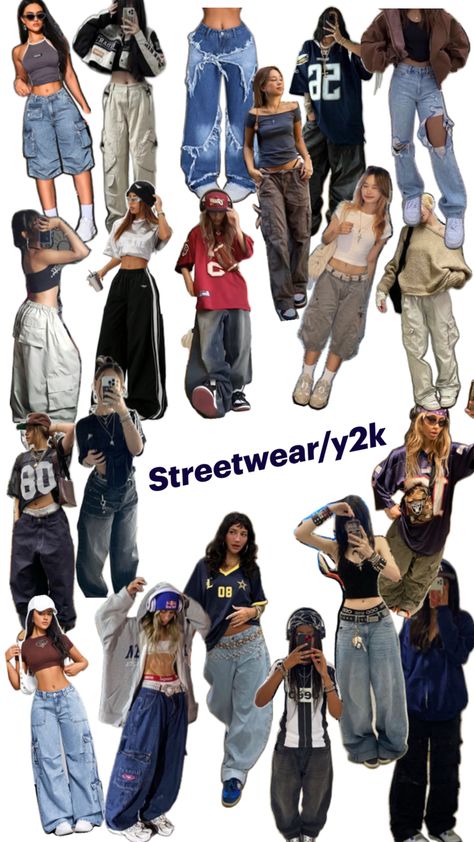 Outfit inspo #streetwear #y2k #outfitinspo #outfits #pants #tops #clothing #falloutfitinspo #fall #fashion Fall Outfits Streetwear, Y2k Fashion Street Styles, Outfit Inspo Streetwear, Street Style Outfits Casual, Streetwear Girl, Outfit Inspo Casual, Streetwear Fashion Women, Simple Trendy Outfits, Streetwear Y2k