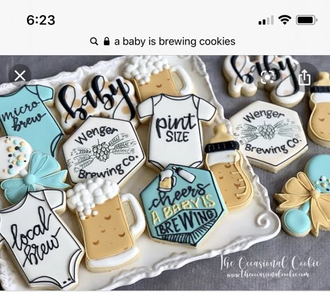 A Baby Is Brewing Baby Shower Ideas Beer, Pregger Kegger Ideas, Beer Themed Baby Shower Ideas, Brewery Baby Shower Ideas, Diaper Party Ideas, Pregger Kegger, Diaper Party, A Baby Is Brewing, Man Shower