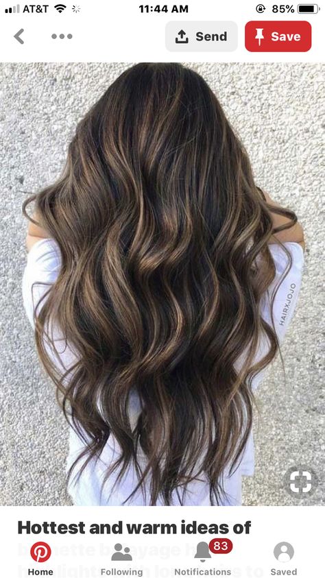 Brown Black Hair Color, Hair Color Ideas For Brunettes Balayage, Best Ombre Hair, Brunette Ombre, Rambut Brunette, Brunette Balayage, Brunette Balayage Hair, Brunette Highlights, Balayage Brunette