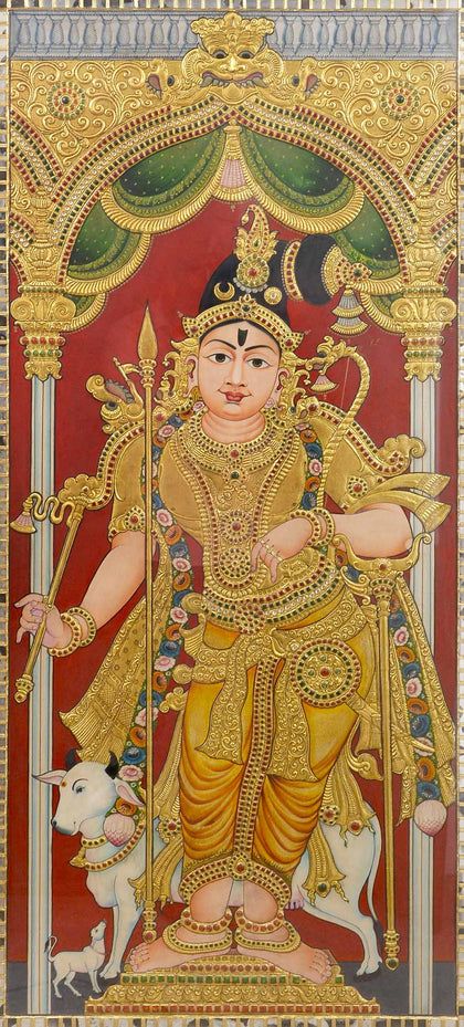 Srinivasa – Artisera Tanjore Art, Mysore Painting, Portraits Ideas, Tanjore Paintings, Temple Art, Tanjore Painting, Goddess Artwork, Cow Calf, Painting Inspo