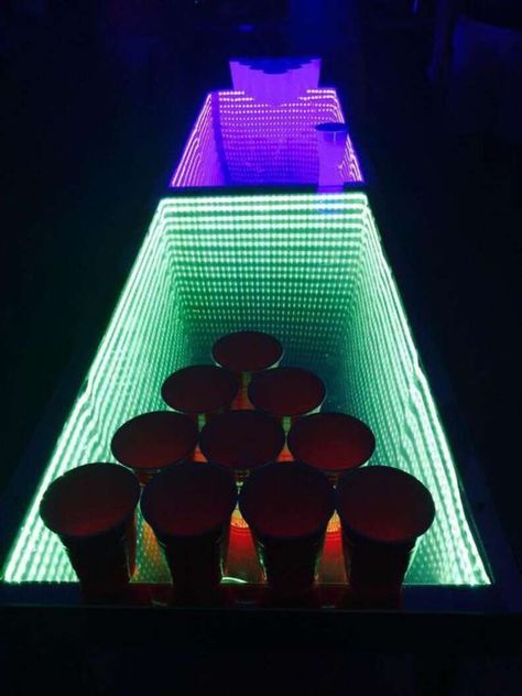 These Custom Beer Pong Table Ideas Are Pure Genius - Thrillist College Party Games, Beer Pong Table Diy, Games For Parties, Diy Beer Pong, Diy Beer Pong Table, College Drinks, Custom Beer Pong Tables, Beer Pong Table Designs, Beer Crafts