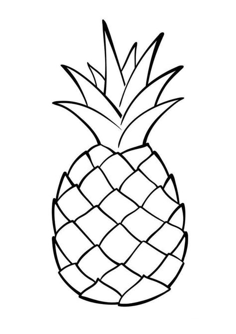 Pineapple Clipart, Fruit Coloring, Alphabet Chart, Fruit Coloring Pages, Fruit Cartoon, Fruits Drawing, Pineapple Images, Baby Shoes Pattern, Alphabet Charts