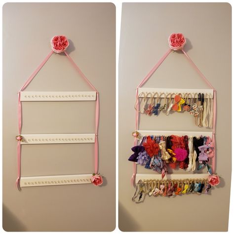 Baby Headband Holder, Baby Headband Holders, Barrette Holder, Bow Organizer, Organizing Hair Accessories, Girl Nursery Room, Headband Holder, Hand Crafts For Kids, Kids Interior Room