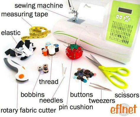 Sewing Vocabulary, Ell Activities, Picture Vocabulary, Teaching Sewing, English Collocations, English Learning Books, Advanced English Vocabulary, Esl Vocabulary, Learning English For Kids