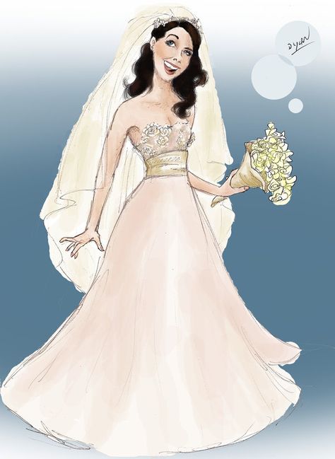 The original design for Lorelai Gilmore's wedding dress. <3 Lorelai Gilmore Wedding Dress, Loralie Gilmore Dresses, Lorelai And Luke Wedding, Lorelai Gilmore Wedding, Like And Lorelai, Thats The Problem With You Lorelai, Gilmore Girls Lorelai, Tv Weddings, Gilmore Girls Fan